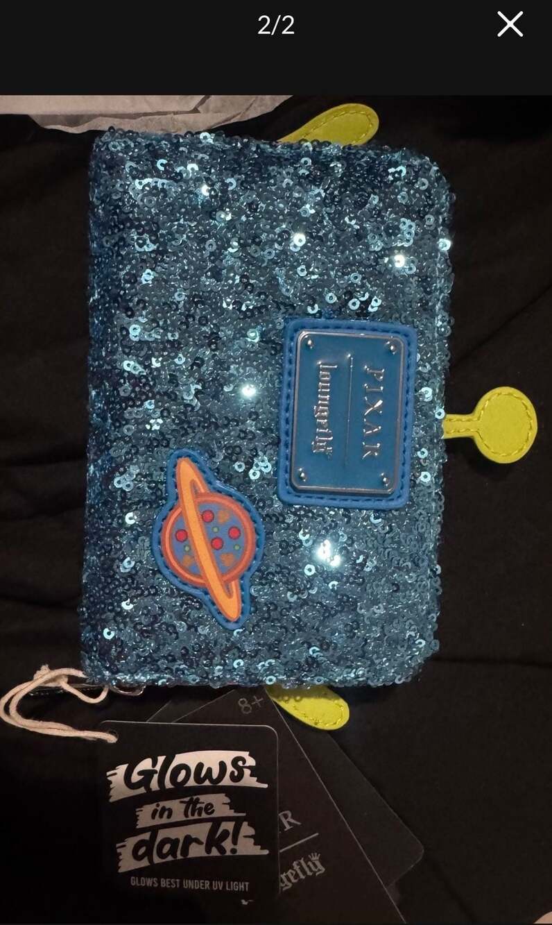 Loungefly Disney Pixar Toy Story Alien Sequin Cosplay Zip Around Wallet